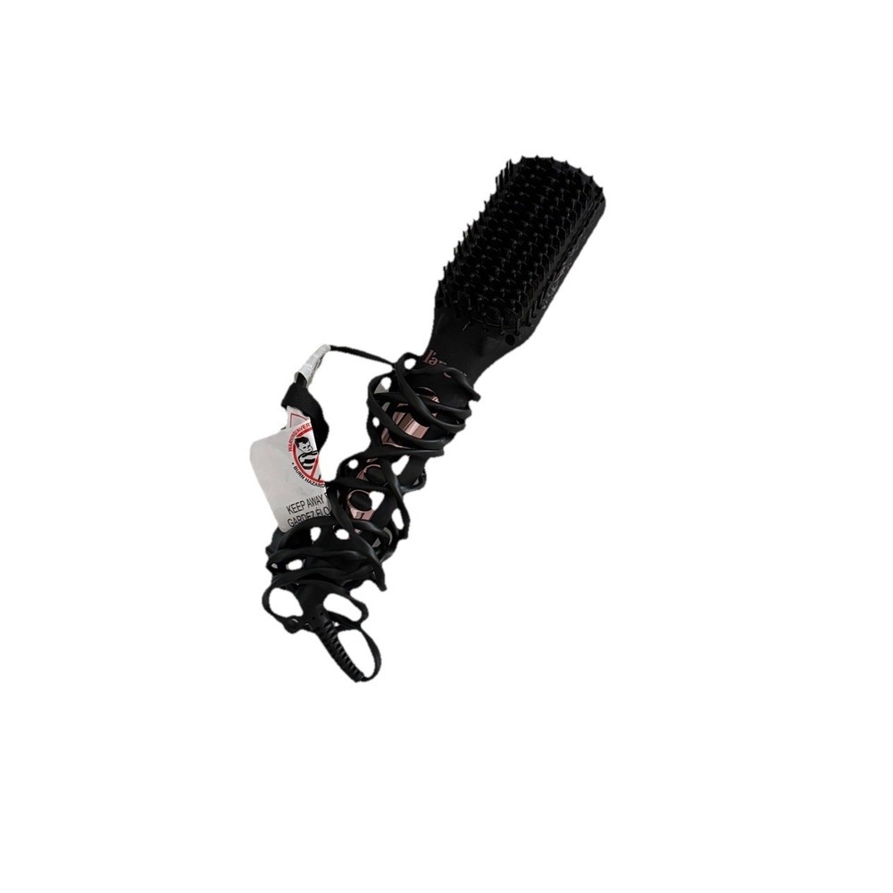 L'ange - Ceramic Hair Straightening Brush - Black & Rose Gold - Dual Voltage